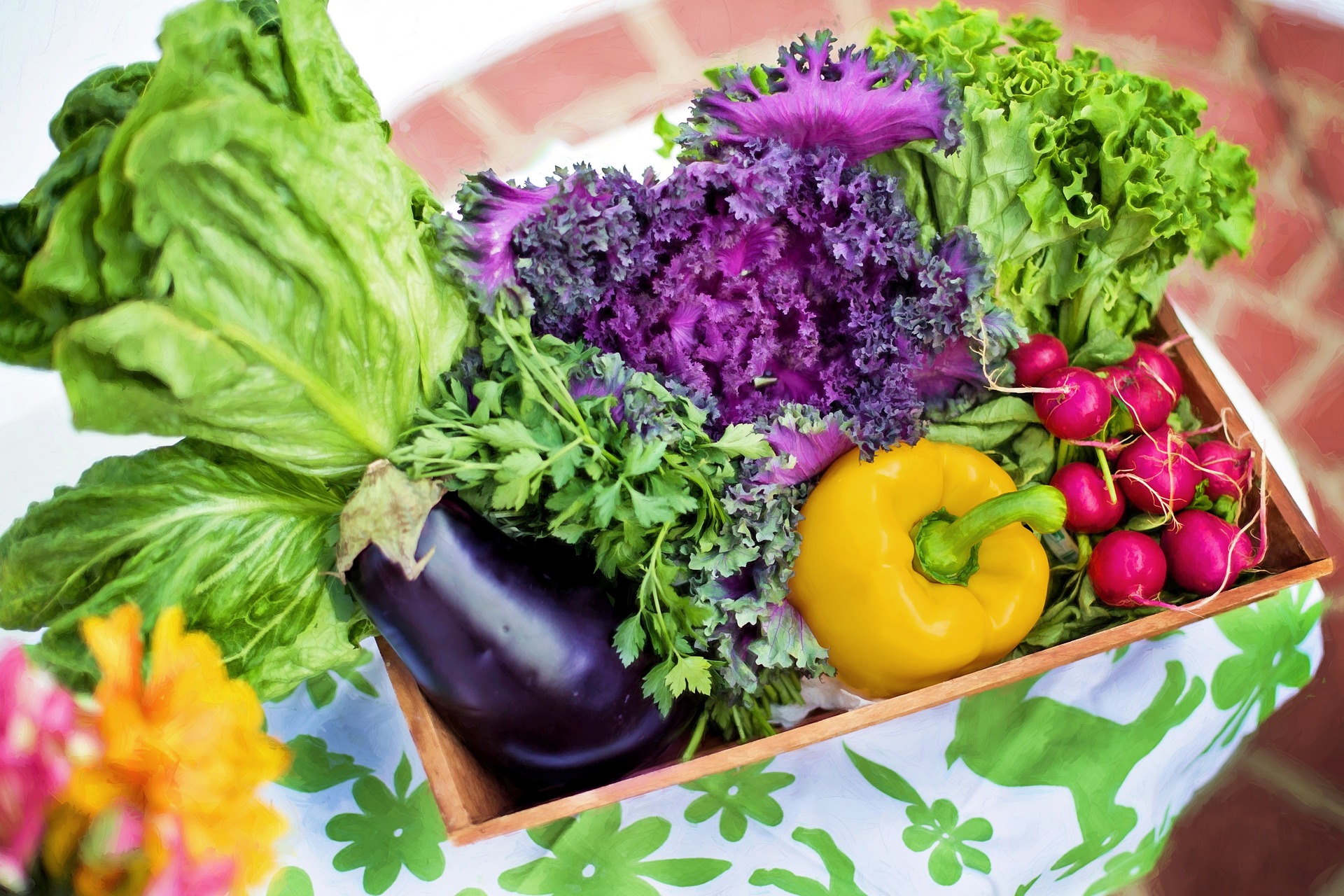 vegetables and leafy greens