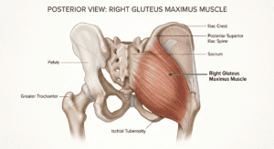 right gluteus maximus